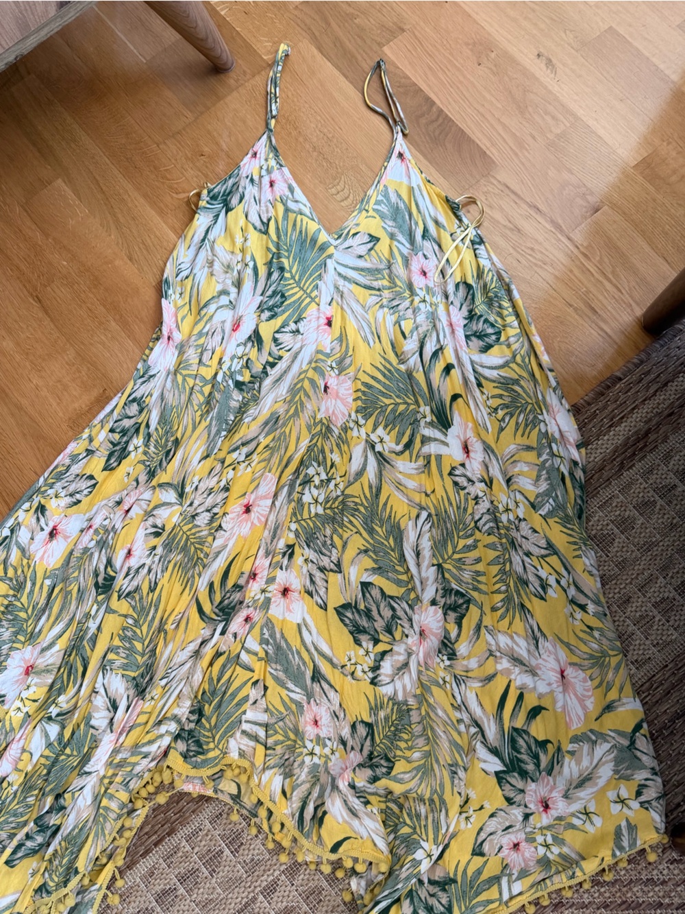 Show Me Your MuMu Yellow Tropical Floral dress